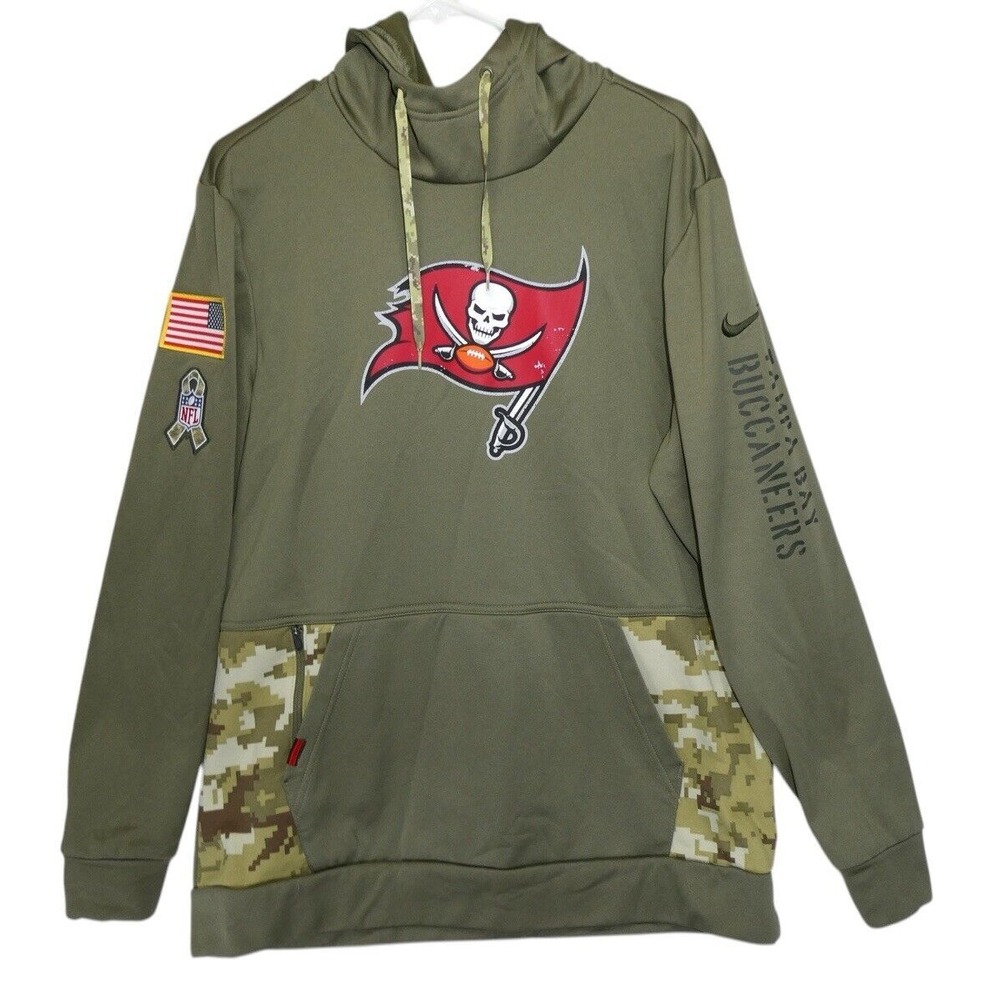 Nike NFL Tampa Bay Buccaneers Salute to Service Camo Hoodie - Men L Green Camo